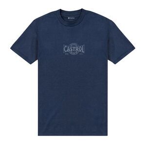 Castrol Unisex Adult Vintage T-Shirt / Navy Blue